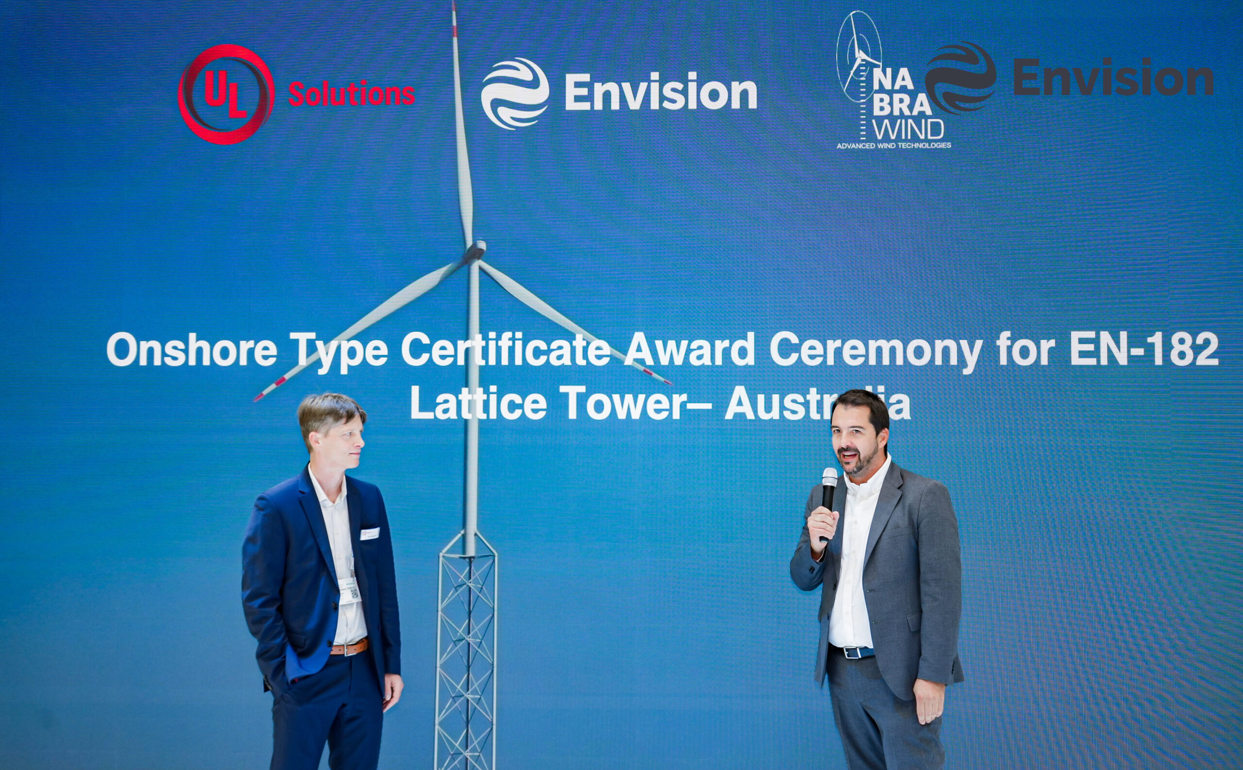 La torre Nabralift de Nabrawind logra el Certificado Tipo junto al aerogenerador EN182-7.8 MW de Envision