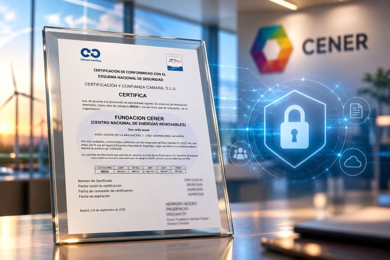 CENER obtiene la certificación del Esquema Nacional de Seguridad (ENS)